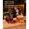40 Pack 12 Oz Stemless Plastic Wine Glasses,Gold Rim Disposable Wine Glass(Clear)
