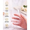40 Pack 12 Oz Stemless Plastic Wine Glasses,Gold Rim Disposable Wine Glass(Clear)