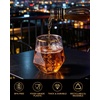 40 Pack 12 Oz Stemless Plastic Wine Glasses,Gold Rim Disposable Wine Glass(Clear and Gold Rim)