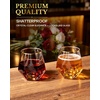 40 Pack 12 Oz Stemless Plastic Wine Glasses,Gold Rim Disposable Wine Glass(Clear and Gold Rim)
